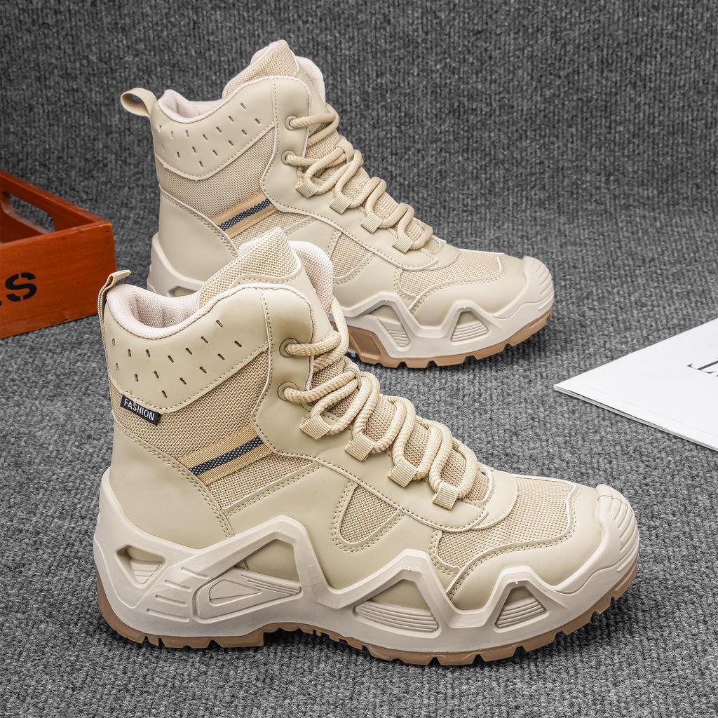 Men'S High Top Boots, Hiking Boots, Anti Slip And Wear-Resistant Retro Casual Fashion Men'S Shoes, Outdoor Sports Shoes