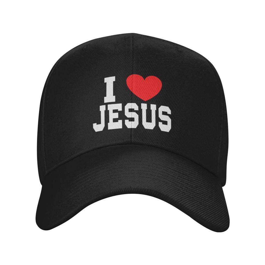 Ich liebe Jesus Gott Kreuz Aufdruck Kappe Mode Lässig Baseballkappen Verstellbarer Hut Hip Hop Sommer Unisex Baseballkappen