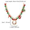 Christmas Adjustable Choker Necklace for Trendy Women with Snowman and Garlands Bowknot Pendant Clavicle Chain