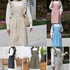 Waterproof Sleeveless Apron For Kitchen And Art With Ruffled Style Crossback