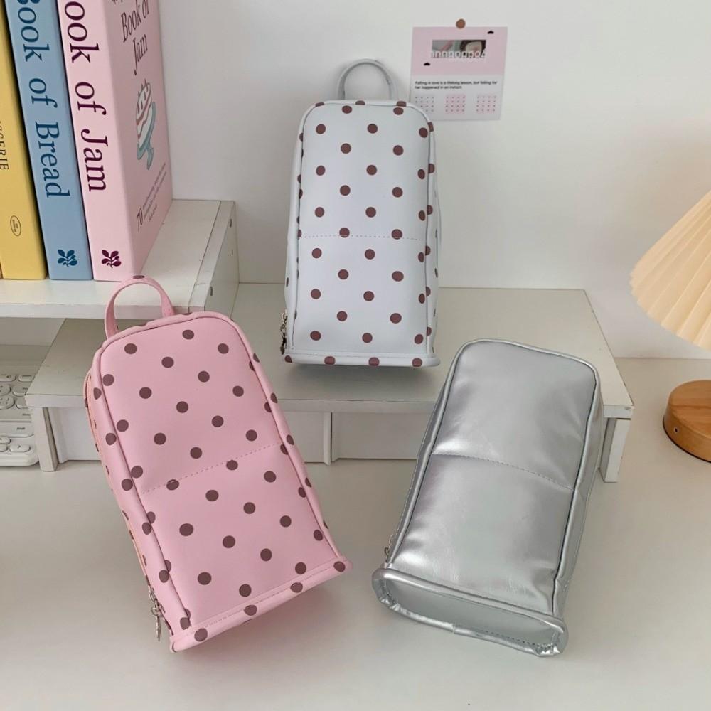 Large Capacity Stand Up Toiletry Bag Zipper Closure Makeup Pouch Toothbrush Storage