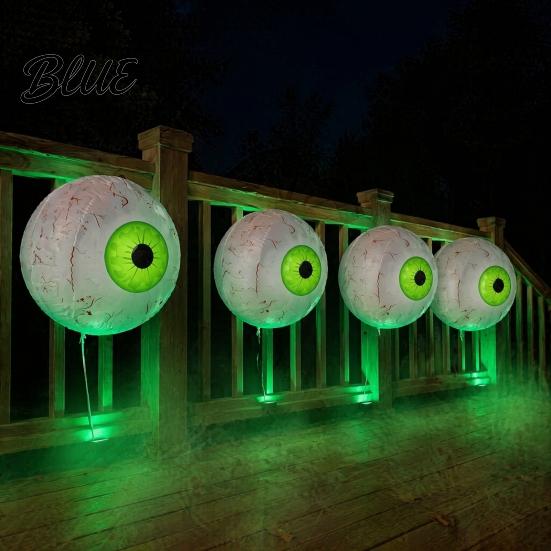 Spooky Haunted House Decor Simulated Eyeball Balloon Horror Theme Halloween Party Decoration Large Aluminum Indoor Outdoor Ornaments Foil