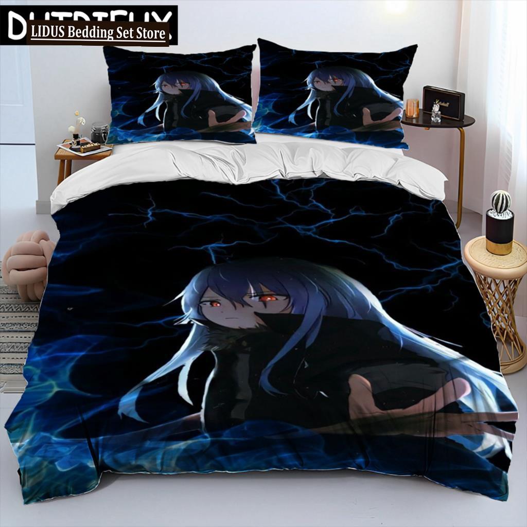 Ich wurde als Schleim wiedergeboren Anime Bettdecke Bettwäscheset,Bettbezug Bettset Steppdecke Kissenbezug,King Queen Size Bettwäscheset