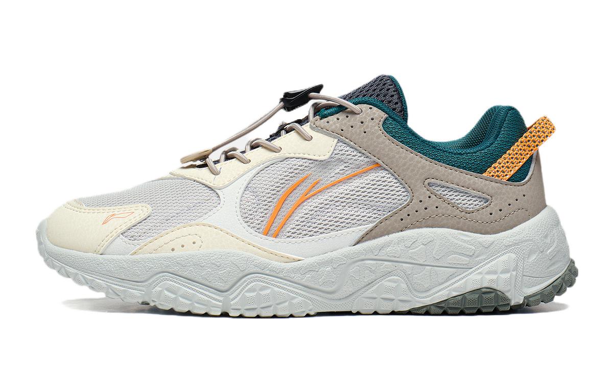 Li Ning YOUNG Cushioning Rebound Breathable Cushioning Rebound Breathable Kids Lifestyle Shoes Gray Yellow Teenagers YKCT110-1 31