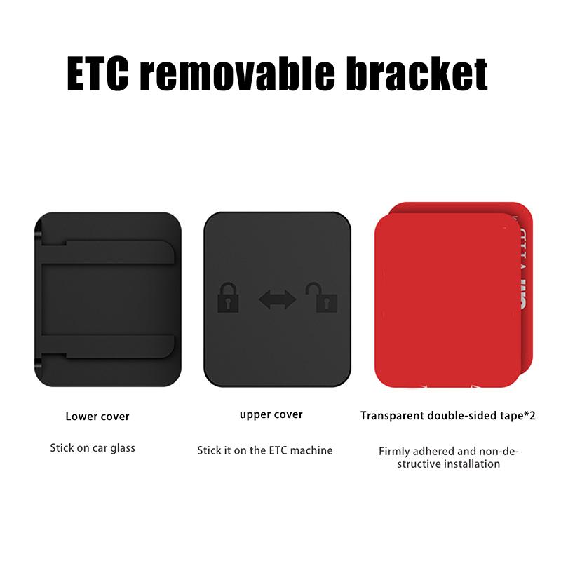 

Car Toll Pass Holder Adhesive Sticky ETC Bracket Adhesive Removable Easy Installation Compact Toll Pass Holder For Windshield чёрный