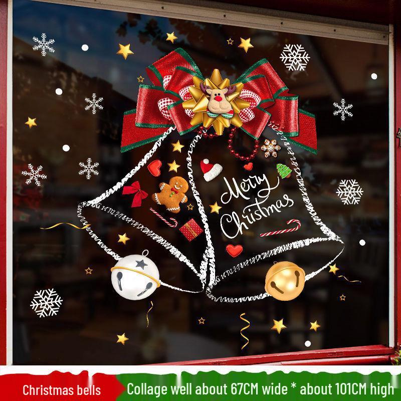 Santa Claus Christmas Window Cling Stickers for Tree and Scene Decoration