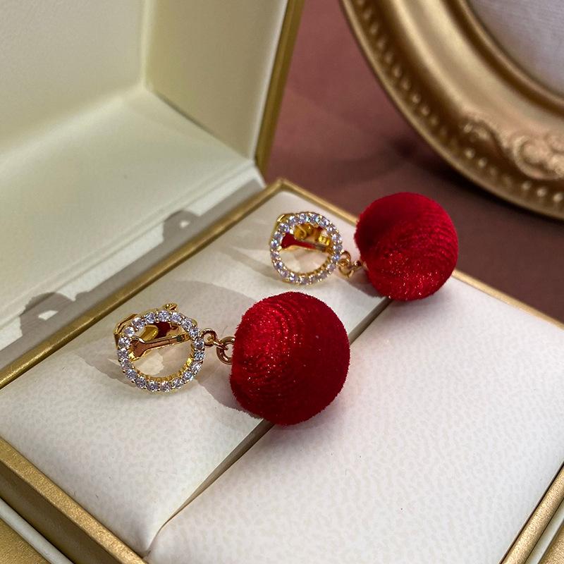 Korean Style Christmas Tree Earrings for Women - New Year Theme, High-End Niche Silver Studs