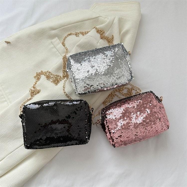 Fashionable 2023 Sequin Shoulder Bag For Women Urban Chic Pu Chain Crossbody Bag