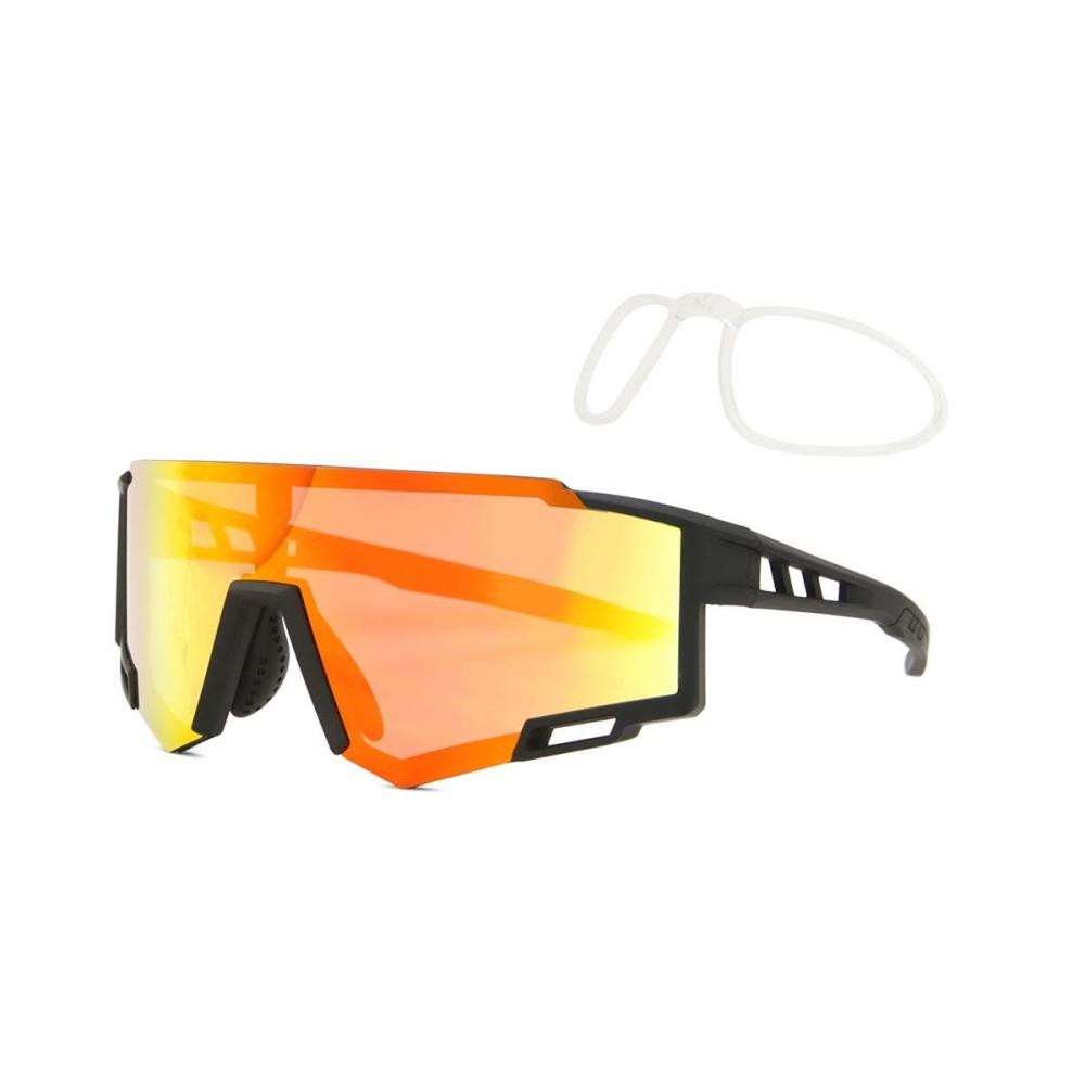 

Солнцезащитные очки унисекс Smartbuy Collection Stryker с цельной линзой в черной оправе и Rx-вставкой Uy076 C6 146-20-131