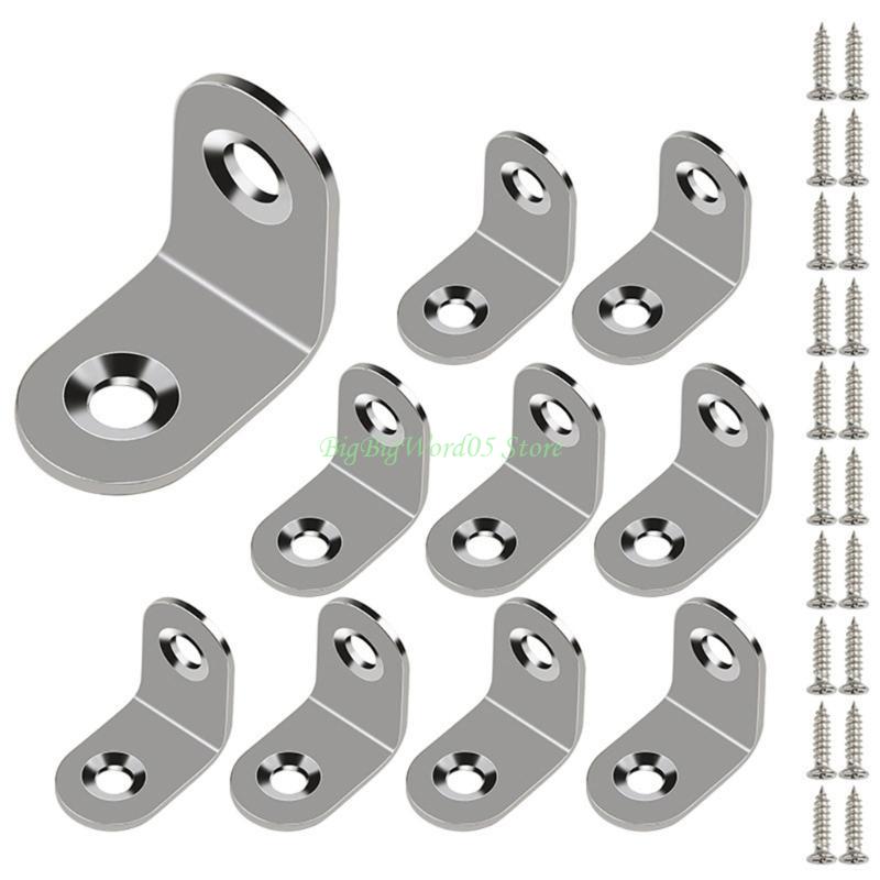 

24TE Furniture Fixation Brackets Stainless Steel L Corner Brace for Furniture