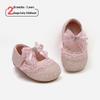 Spring 2026 Girls' First Walker Bow Princess Shoes - Soft Sole Leather, Fashionable & Versatile.