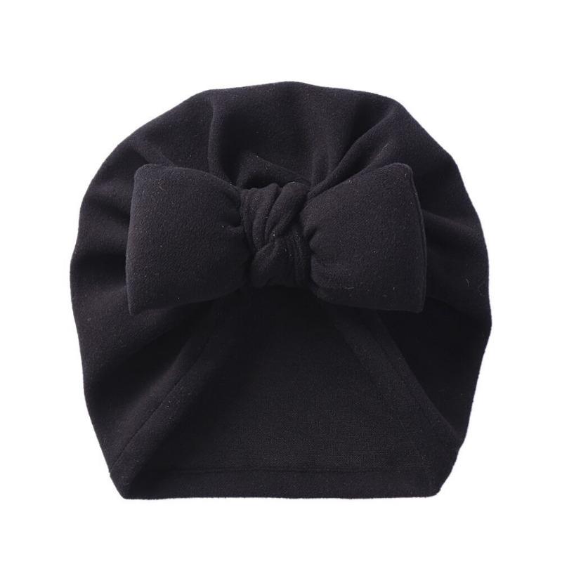New Autumn and Winter Imitation Cashmere Baby Pullover Hat Filled with Cotton Bow Children's Hat Baby Fontanelle Tire Cap