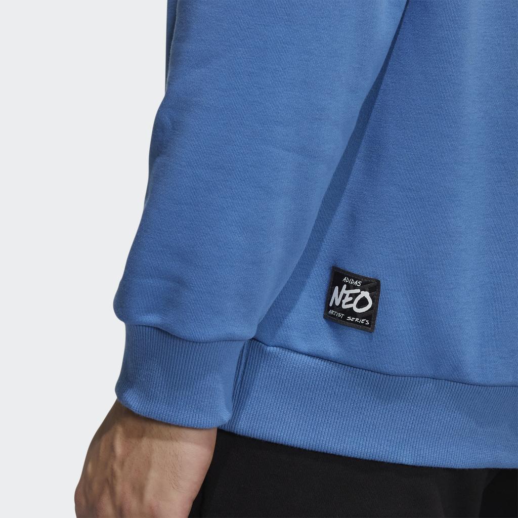 Adidas Neo Sweatshirts Men's Blue Hooded Moderate Regular HH8981