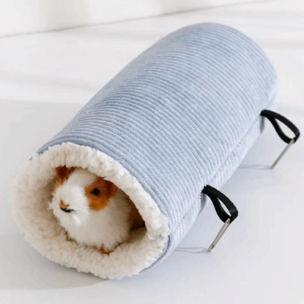 Warm Bed Cute Guinea Pig Tunnel Striped Print Lining House Nest Warm Nest Thickened Warm Bird House Winter Sleeping
