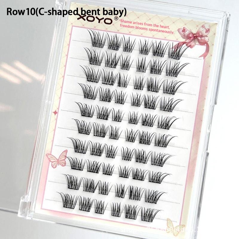 Natural And Realistic Large-Capacity Glue-Free False Eyelashes Curled In Sections Long-Lasting And Durable
