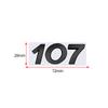 3D Glossy Black Chrome Silver Metal Logo Emblem Badge Decal Car Sticker 107 Car Accessories
