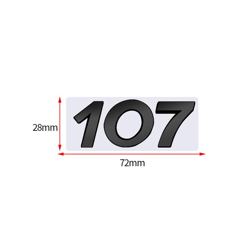 3D Glossy Black Chrome Silver Metal Logo Emblem Badge Decal Car Sticker 107 Car Accessories