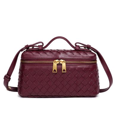 Borsa da pranzo alla moda monospalla tessuta a mano: Borsa a tracolla trendy e pratica