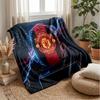 Manchester United Tematæppe Blødt Flaneltæppe Plys Kaste-tæppe Hyggeligt Sofa-sengtæppe til Boligindretning