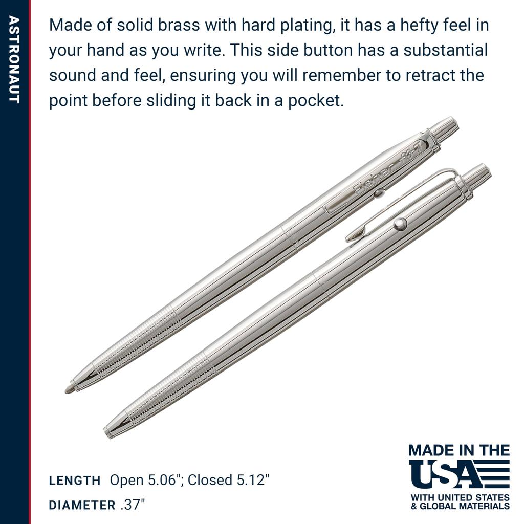 Fisher ASTRONAUT Ballpoint Pen Chrome 1010034 AG-7