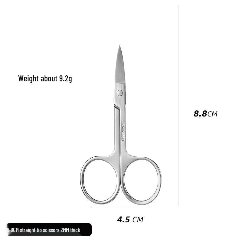 420 Stainless Steel Multi-Purpose Scissors: Large Curved, Straight, Round Tip for Surgical, Beauty, Nose Hair, Eyelid, and Teaching Use.