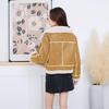 KAISER Women's American Retro Lapel Shearling Biker Jacket