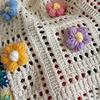 Bohemian Crochet Shoulder Bag Summer Beach Bags With Hollow Embroidery Detail And Adjustable Crossbody Strap  Black