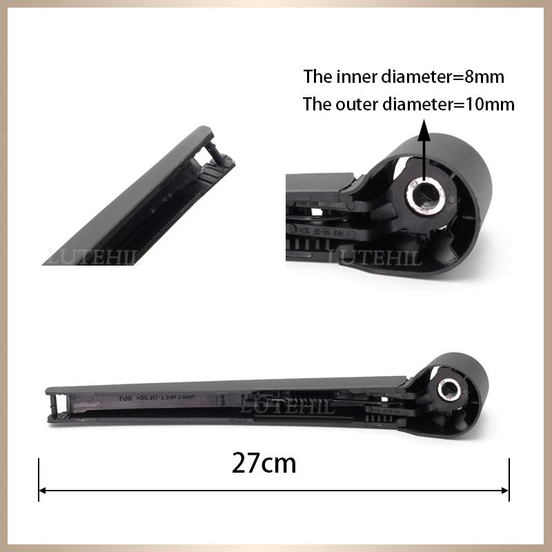 Wiper 13" Rear Wiper Blade & Arm Set Kit For VW Golf V MK 5 2003-2009 2004 2005 2006 Variant Windshield Windscreen Rear Window