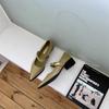 Low-heeled commuter shoes women's new models are not tired, pointed metal word with Mary Jane shoes