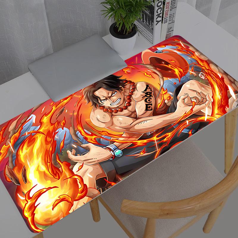 Large Gaming Mouse Pad Anime One Piece Ace PC Computer durable new Gamer Desk Mat For CS GO LOL XXL Laptop Kawaii Mousepad