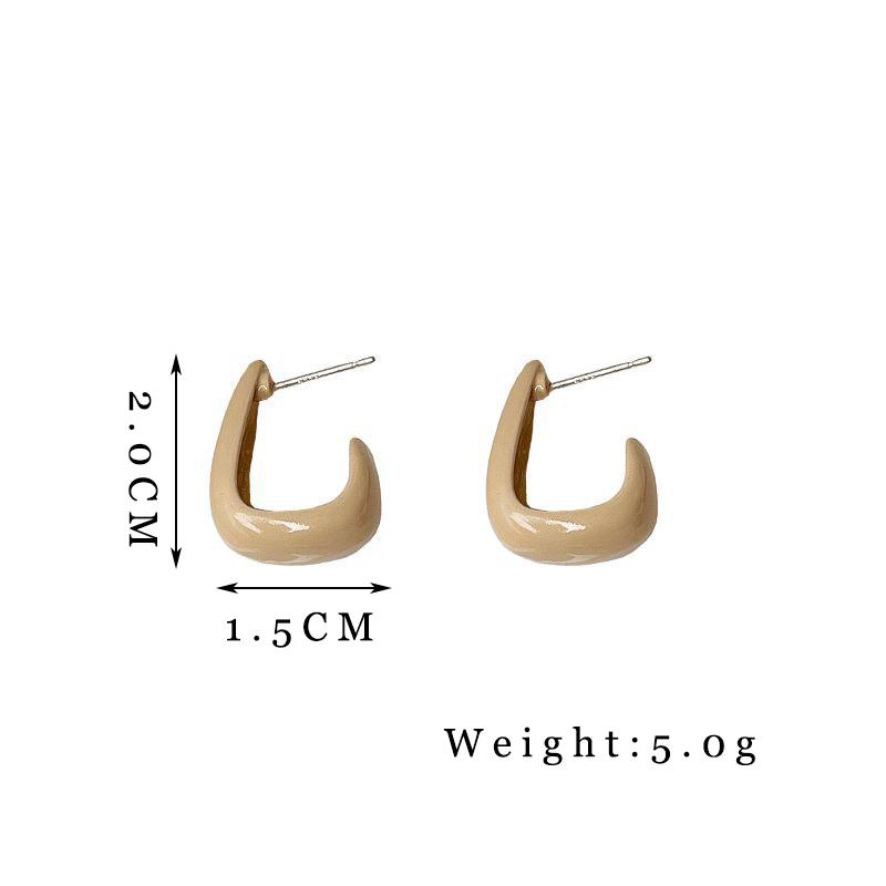 Acrylic Hollow Square Drop Earrings for Women Party Elegant Statement Jewelry Trendy Beige Brown Geometry Dangle Earrings Gift