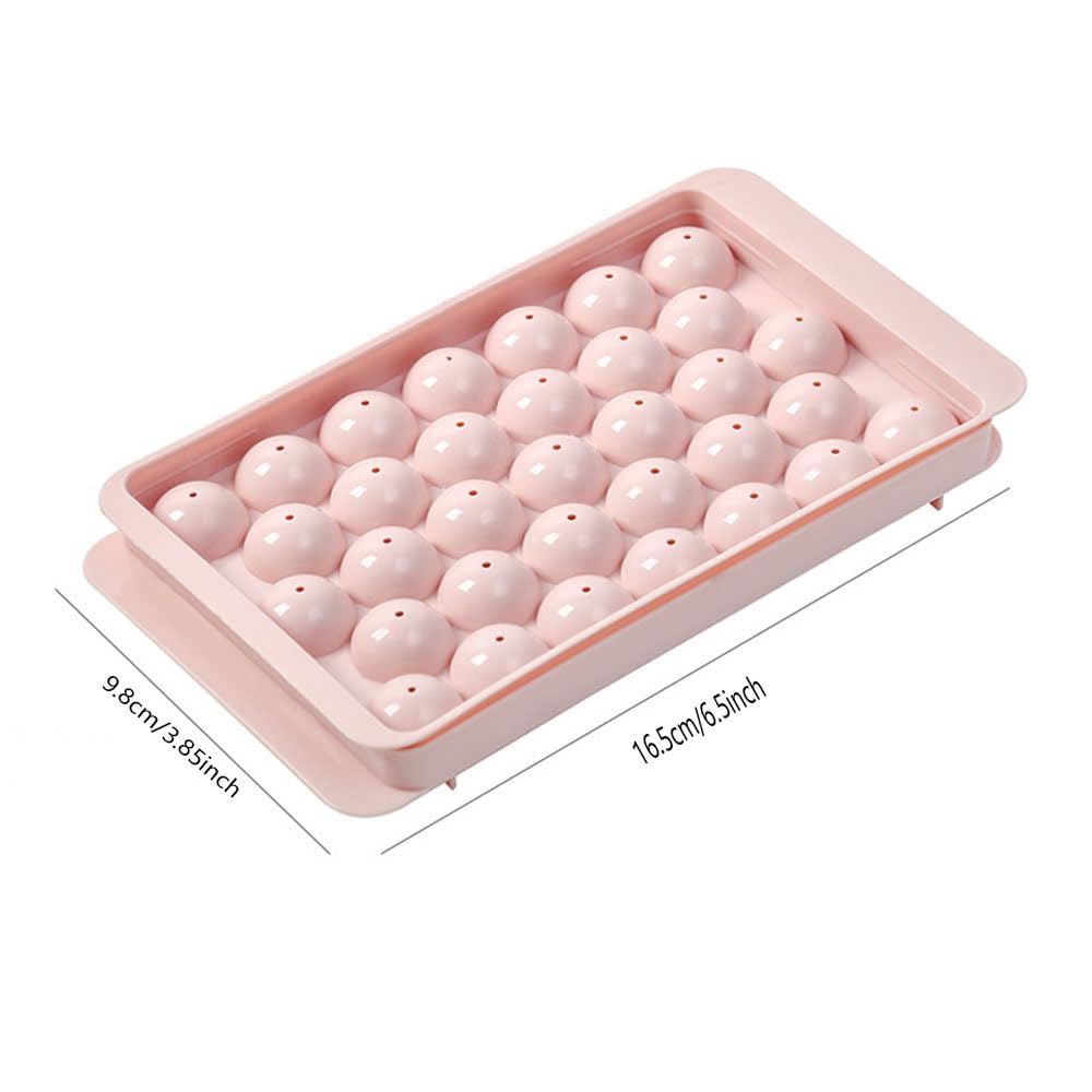 

Mini Ice Cube Trays Tiny Ice Cube Tray with Lid for Freezer, Round Ice Cubes for Chilling Cocktail Whiskey Tea Coffee