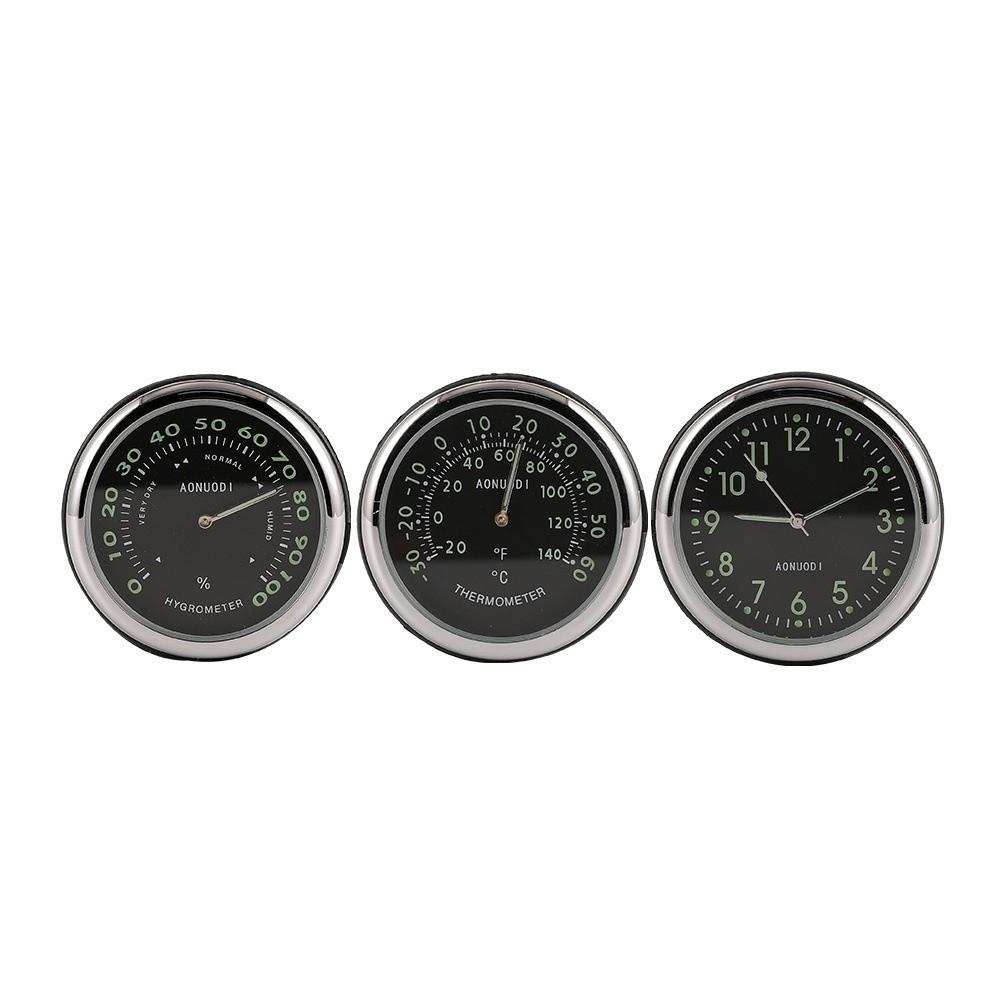 Luminous Car Mounted Thermometer 40mm Diameter Car Hygrometer Car Digital Thermometer Truck