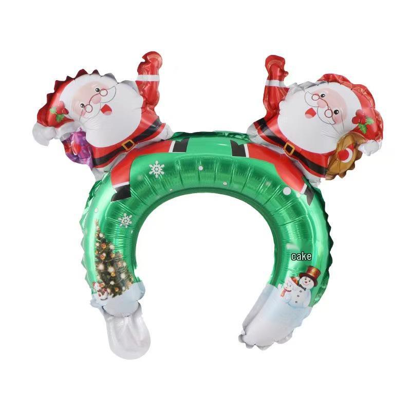 Large Christmas Tree and Santa Claus Aluminum Foil Balloons for Window Display 