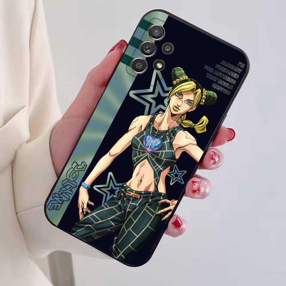 Anime J-JOJO Cool Cujoh Jolyne Phone Case For Samsung S25,S24,S21,S22,S23,S30,Ultra,S20,Plus,Fe,Lite,Note,10,Black Cover