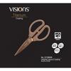PEARL METAL VISIONS Kitchen Scissors, Titanium Coating, Dishwasher Safe, Gold, CP-8829