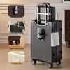 Front Hook Trolley Luggage Case for Students, Large Capacity Travel Case, Secure Men's Password Suitcase