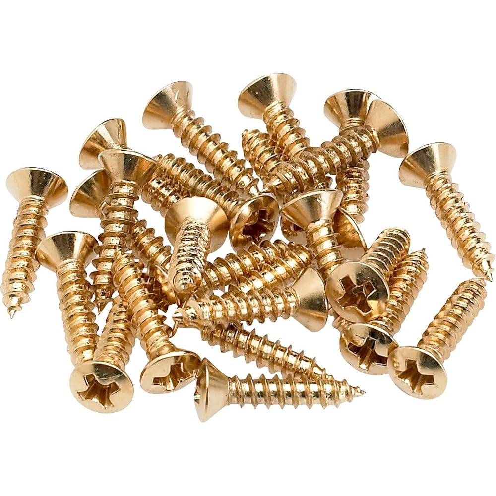 Fender Parts Pickguard/Control Plate Mounting Screws (24) (Gold) 994924000