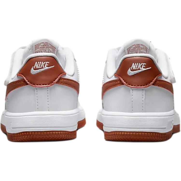 Nike Tênis Infantil de Cano Baixo Durável Fashion Air Force 1 Tênis Infantil Branco Vermelho FN0237-116