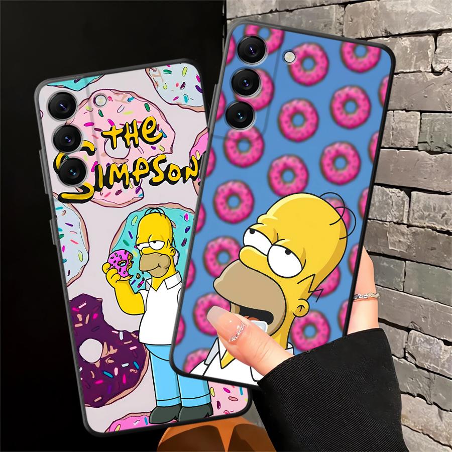 Case for Samsung Galaxy A12 A13 A24 A54 A71 A23 A17 A34 A16 A51 A52 A14 A15 A72 A73 Phone Cover S-simpsons Donut