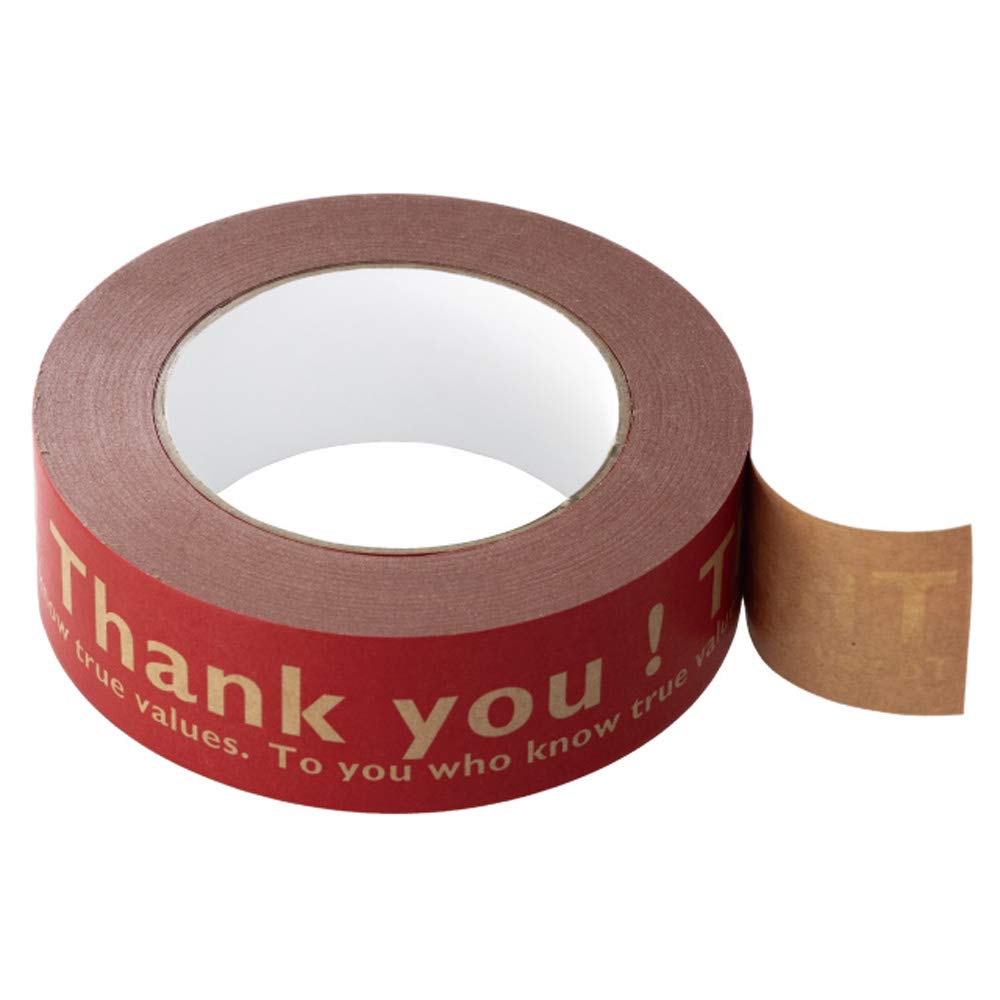 

HEADS Kraft x 1 Thank You Packing Packaging Tape T-KL1 Japanese-Made Tape, 3.8cm 50m, Red, Roll, Tape, Tape, красный