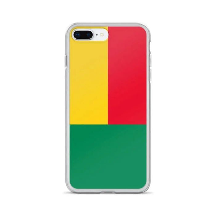 Coque iPhone - iPhone 7 Plus - Drapeau Bénin - Souple - Protection Complète - Multicolore