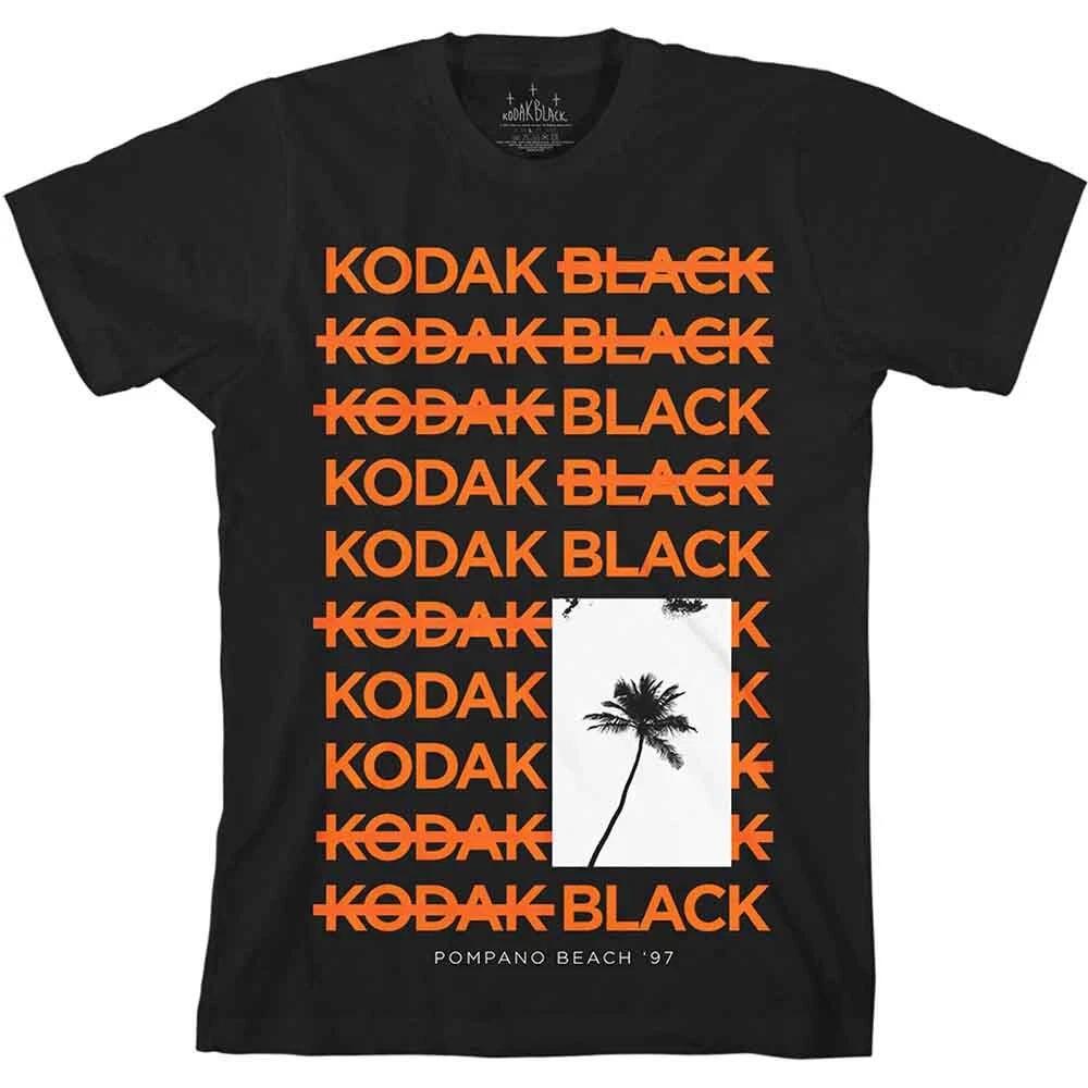 Kodak Black T Shirt Palm Logo Official Mens Black M 2XL