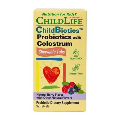 ChildBiotics Probiotics With Colostrum Natural Berry Flavor, 92 Tablets