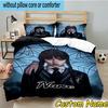 3PCS Custom Name Wednesday Bedding Set, Bedding Set Including 1pc Duvet Cover And 2pcs Pillowcases for Bedroom,Dormitory Gift