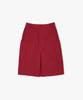 Plack Woman New Preppy Pocket Midi Skirt Red