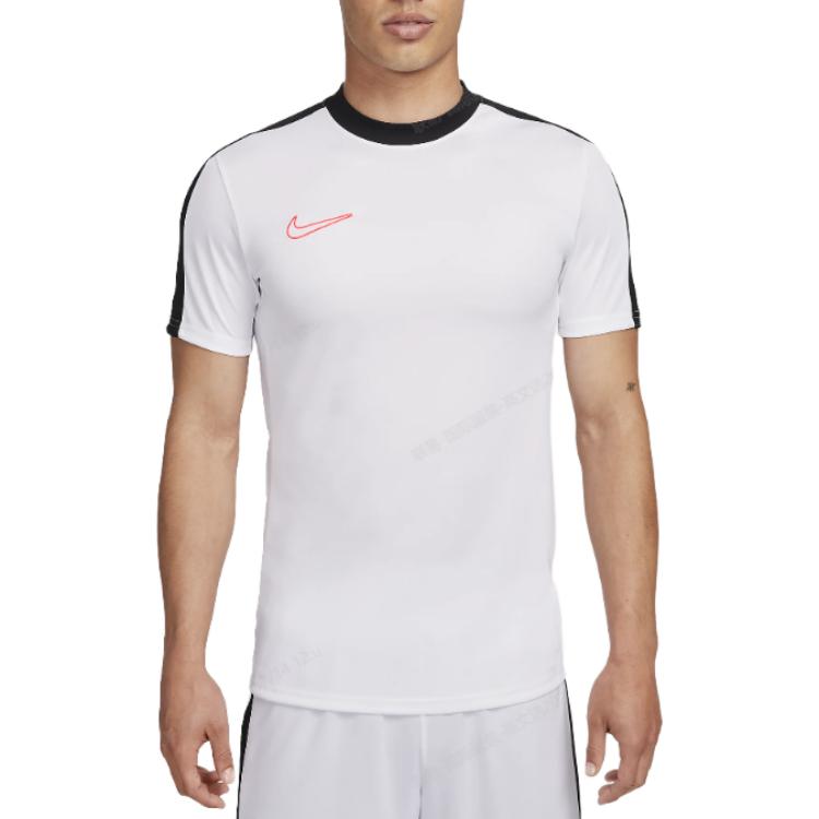 Nike SS23 Embroidered Logo Slim Fit Short Sleeve Soccer Jersey Men Tops White DV9751-101
