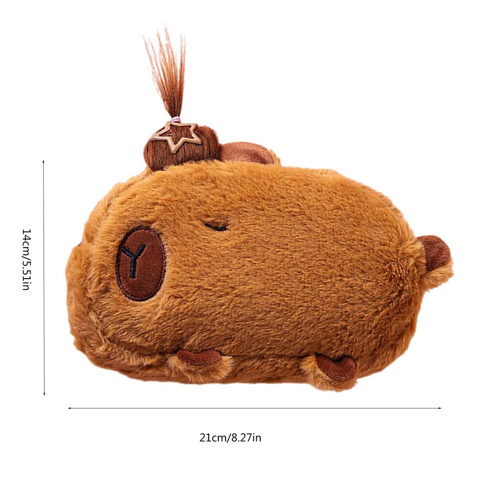 Cartoon Plush Pencil Bag Plush Pen Pouches Zippered Pen Case Big Capacity Stationeries Bag for Kid Gift