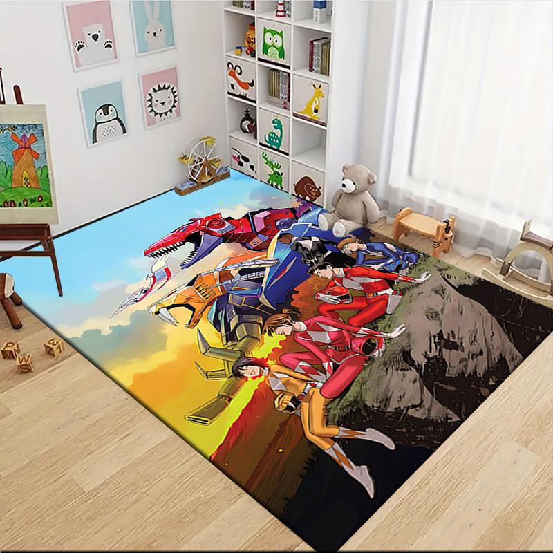 1Pc Power Rangers Teamup Carpet Rug Customizable Soft Washable Antislip Home Living Room Sofa Mats Personalized Rug 0917261