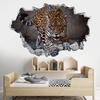 Leopardo Nero Notturno Muro Rotto in Stanze Pantera Adesivi Murali in Vinile Per Decorazione Casa Animale Selvatico Ghepardo Giaguaro Poster
